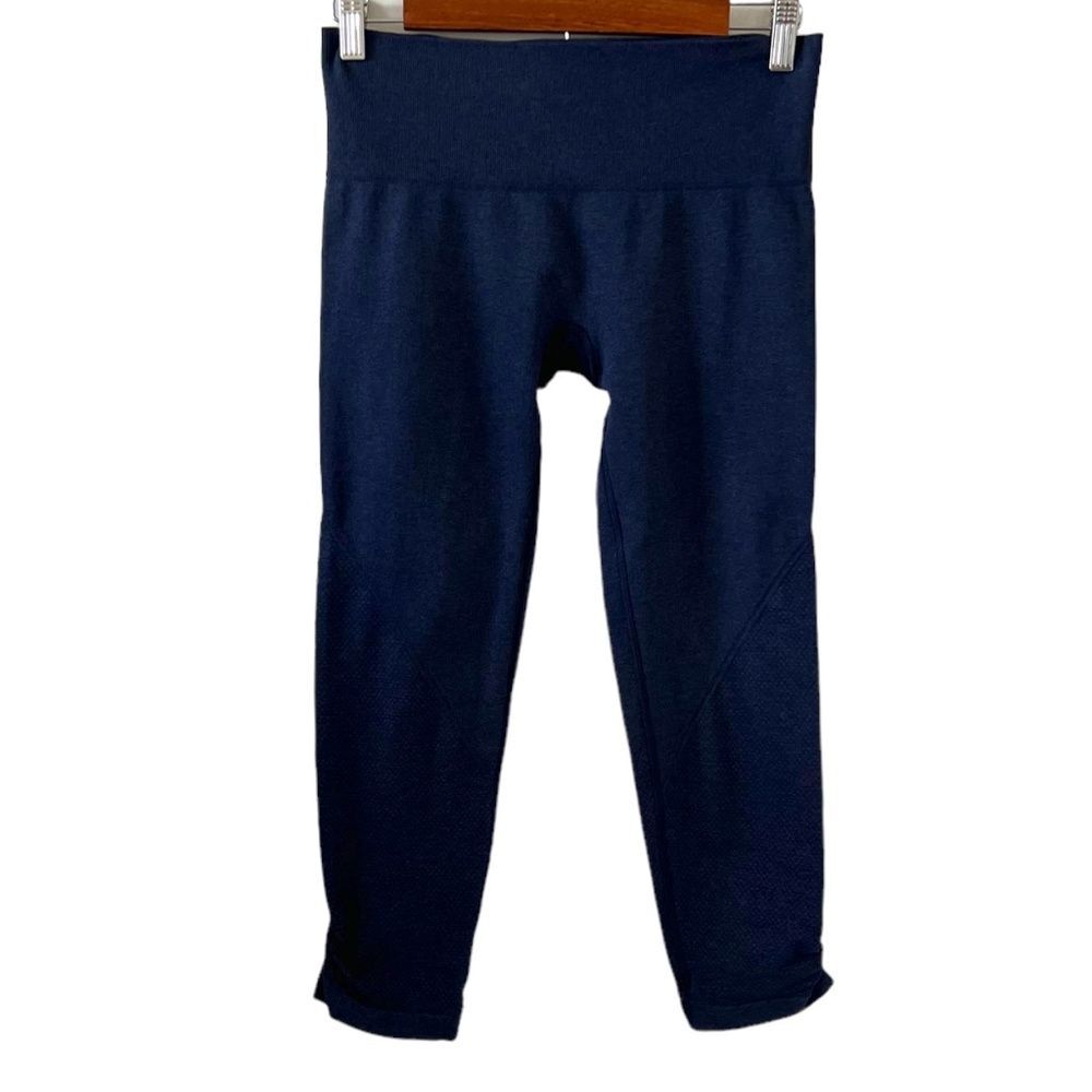 Lululemon In the Flow Crop II Leggings/Tights In Navy Blue Size 8